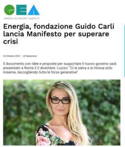GEA - Energia, fondazione Guido Carli lancia Manifesto per superare crisi