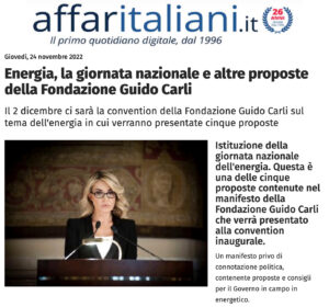 Affari Italiani -  Energia, la giornata nazionale e altre proposte della Fondazione Guido Carli