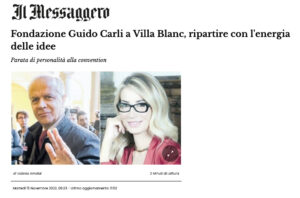Il Messaggero Roma - Fondazione Guido Carli a Villa Blanc, ripartire con l'energia delle idee