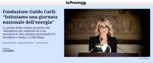 La Provincia Pavese -  Fondazione Guido Carli: 