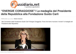 Il Sussidiario -  “ENERGIE CORAGGIOSE”/ La medaglia del Presidente della Repubblica alla Fondazione Guido Carli