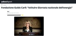 Yahoo!Sport - Fondazione Guido Carli: “Istituire Giornata nazionale dell’energia”