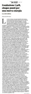 Il Sole 24 Ore - Fondazione Carli, cinque punti per una nuova energia