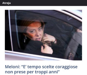 Atreju - Meloni: “E’ tempo scelte coraggiose non prese per troppi anni”
