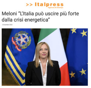 Italpress - Meloni “L’Italia può uscire più forte dalla crisi energetica”