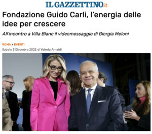 Il Gazzettino - Fondazione Guido Carli, l’energia delle idee per crescere