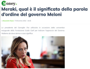 Money.it - Meraki, qual è il significato della parola d’ordine del governo Meloni
