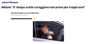 Yahoo Finanza - Meloni: 
