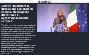 Il Secolo XIX - Meloni: 