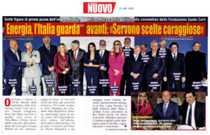 SETTIMANALE NUOVO - Energia, l'Italia guarda avanti:«Servono scelte coraggiose»
