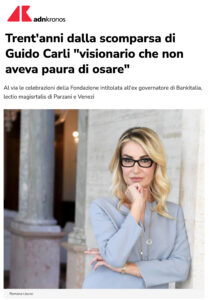 Adnkronos - Trent'anni dalla scomparsa di Guido Carli 