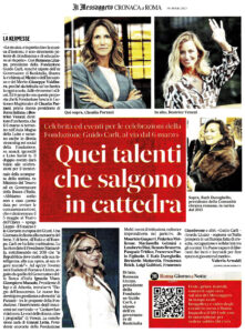 Il Messaggero Cronache di Roma - Quei talenti che salgono in cattedra