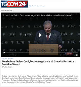 TGCOM24 - Fondazione Guido Carli, lectio magistralis di Claudia Parzani e Beatrice Venezi