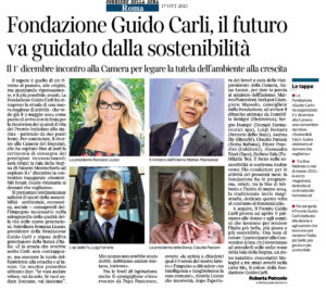 Corriere della Sera Roma - Fondazione Guido Carli, il futuro va guidato dalla sostenibilità