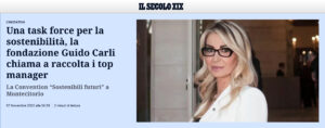 Il Secolo XIX - Una task force per la sostenibilità, la fondazione Guido Carli chiama a raccolta i top manager