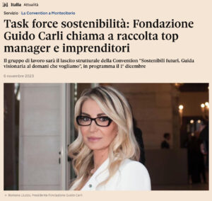 Il Sole 24 Ore - Task force sostenibilità: Fondazione Guido Carli chiama a raccolta top manager e imprenditori