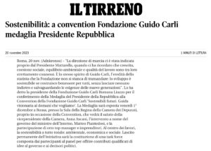 Il Tirreno - Sostenibilità: a convention Fondazione Guido Carli medaglia Presidente Repubblica