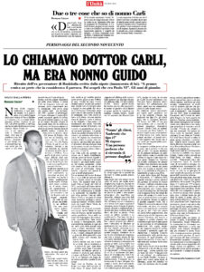 L'Unità - Due o tre cose che so di nonno Carli - Lo chiamavo dottor Carli, ma era nonno Guido - redazionale Romana Liuzzo