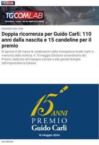 TGCOM24 - Doppia ricorrenza per Guido Carli: 110 anni dalla nascita e 15 candeline per il premio