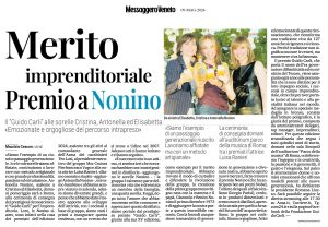 Messaggero Veneto - Merito imprenditoriale Premio a Nonino