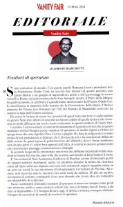 Vanity Fair - Editoriale - Tessitori di speranza