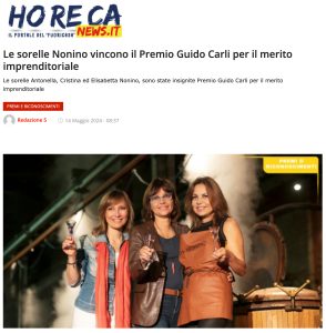 HORECA News - Le sorelle Nonino vincono il Premio Guido Carli per il merito imprenditoriale