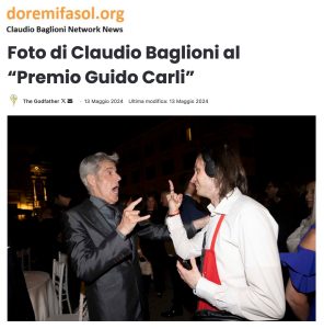 Doremifasol - Foto di Claudio Baglioni al “Premio Guido Carli”