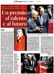 Il Messaggero Cronaca di Roma - Un premio al talento e al futuro