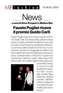 MF fashion - News - Fausto Puglisi riceve il premio Guido Carli
