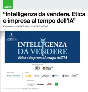 Ansa.it - “Intelligenza da vendere. Etica e impresa al tempo dell’IA”