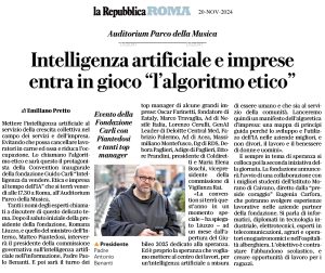 La Repubblica Roma - Intelligenza artificiale e imprese entra in gioco 