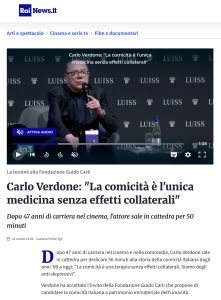Rainews - Carlo Verdone: 