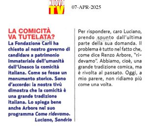 Nuovo TV - La comicità va tutelata ?
