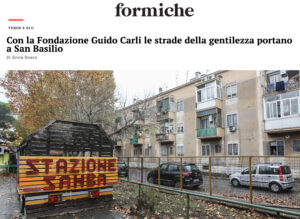 Formiche – Con la Fondazione Guido Carli le strade della gentilezza portano a San Basilio