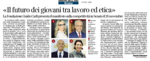 Corriere della Sera Roma - «Il futuro dei giovani tra lavoro ed etica»