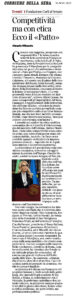 Corriere della Sera - Competitività ma con etica Ecco il «Patto»