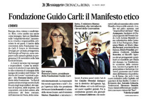 Il Messaggero Cronaca di Roma - Fondazione Guido Carli: il Manifesto etico