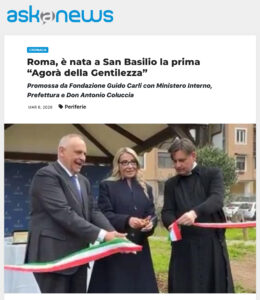 Askanews – Roma, è nata a San Basilio la prima “Agorà della Gentilezza”