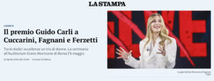 La Stampa - Il premio Guido Carli a Cuccarini, Fagnani e Ferzetti
